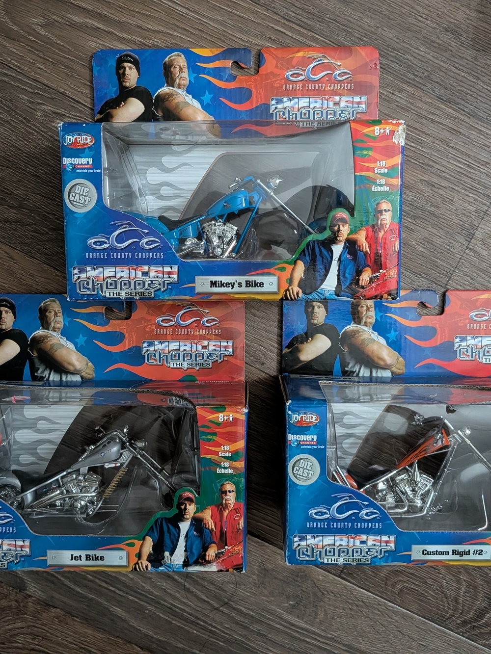 Orange County Choppers Die-Cast Bike Set - Blue, Black, Silver